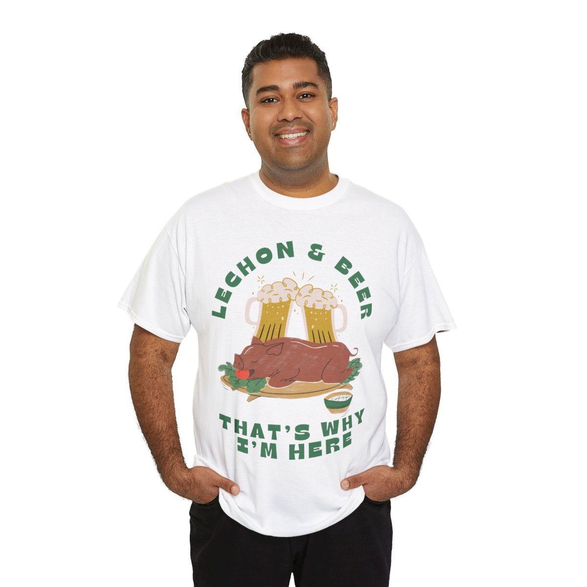 LECHON & BEER - Filipino Food (Basic Tee)