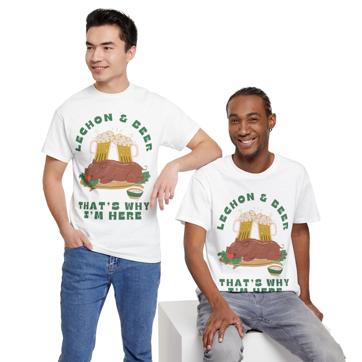 LECHON & BEER - Filipino Food (Basic Tee)