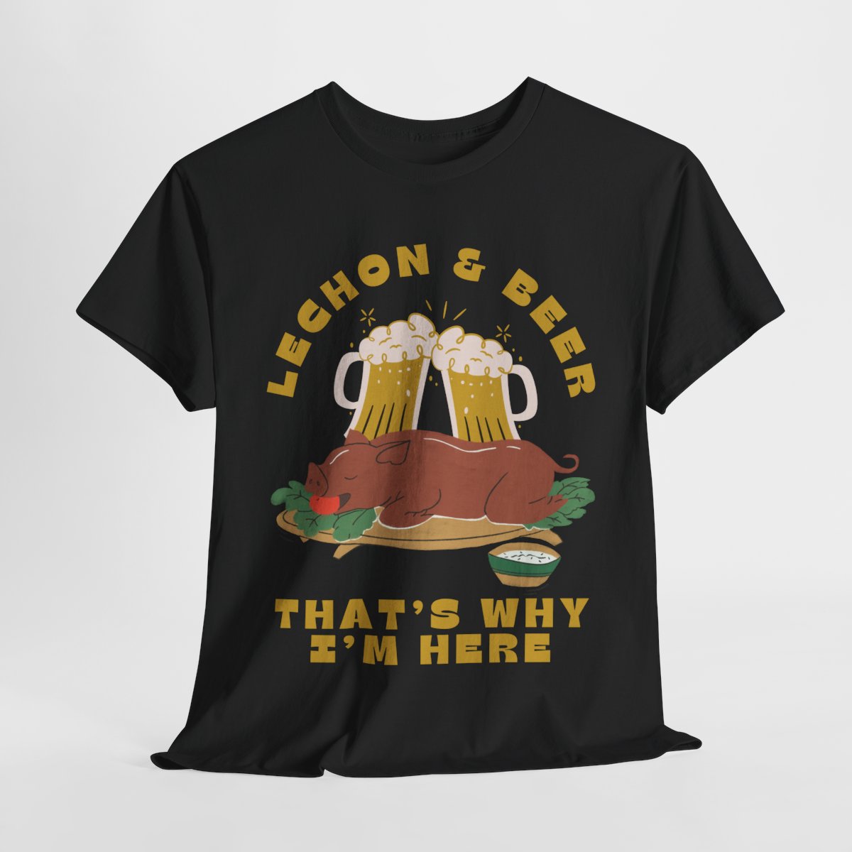 LECHON & BEER - Filipino Food (Basic Tee)