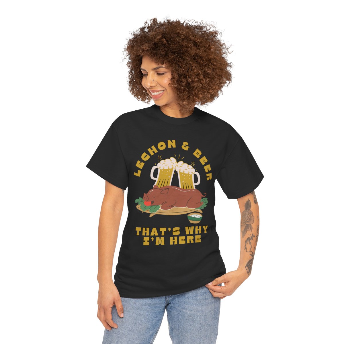LECHON & BEER - Filipino Food (Basic Tee)