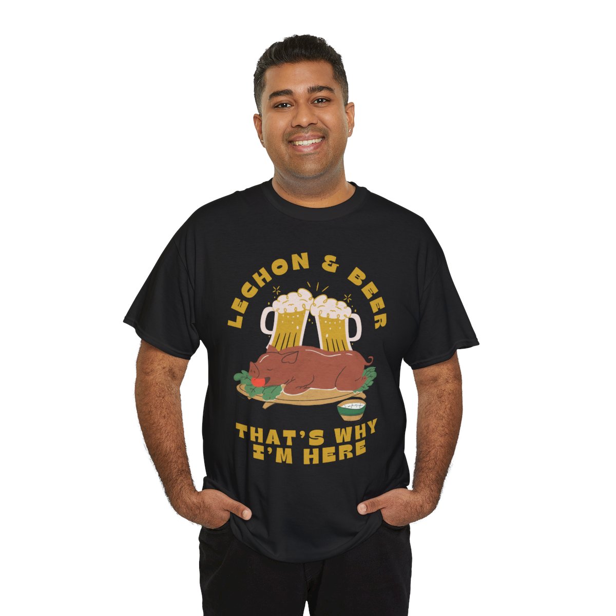 LECHON & BEER - Filipino Food (Basic Tee)
