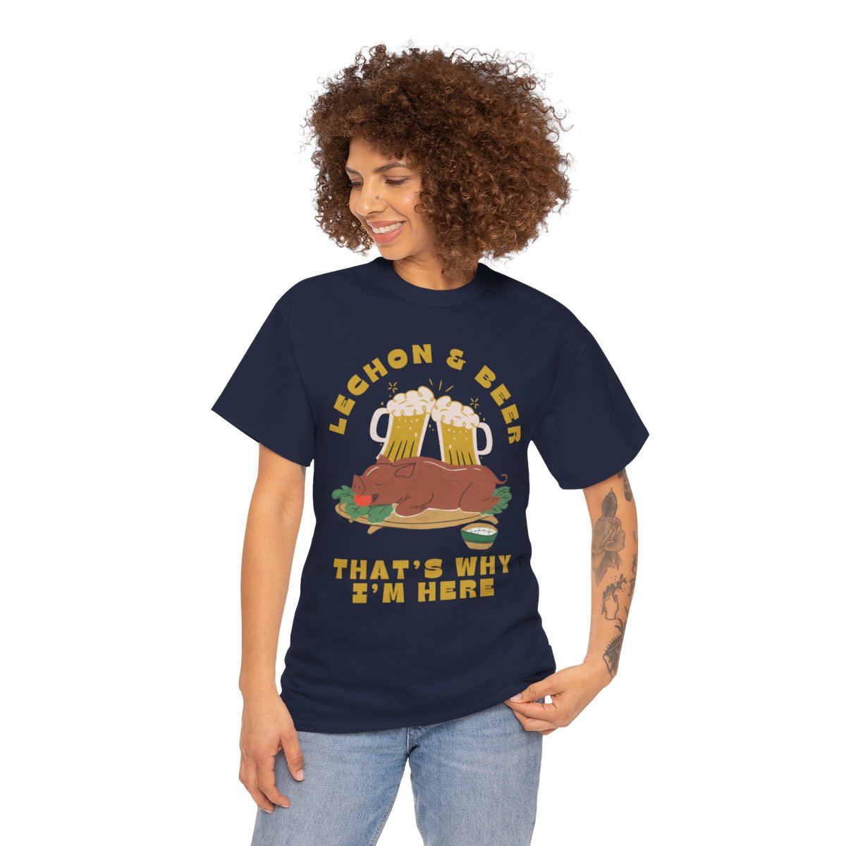LECHON & BEER - Filipino Food (Basic Tee)