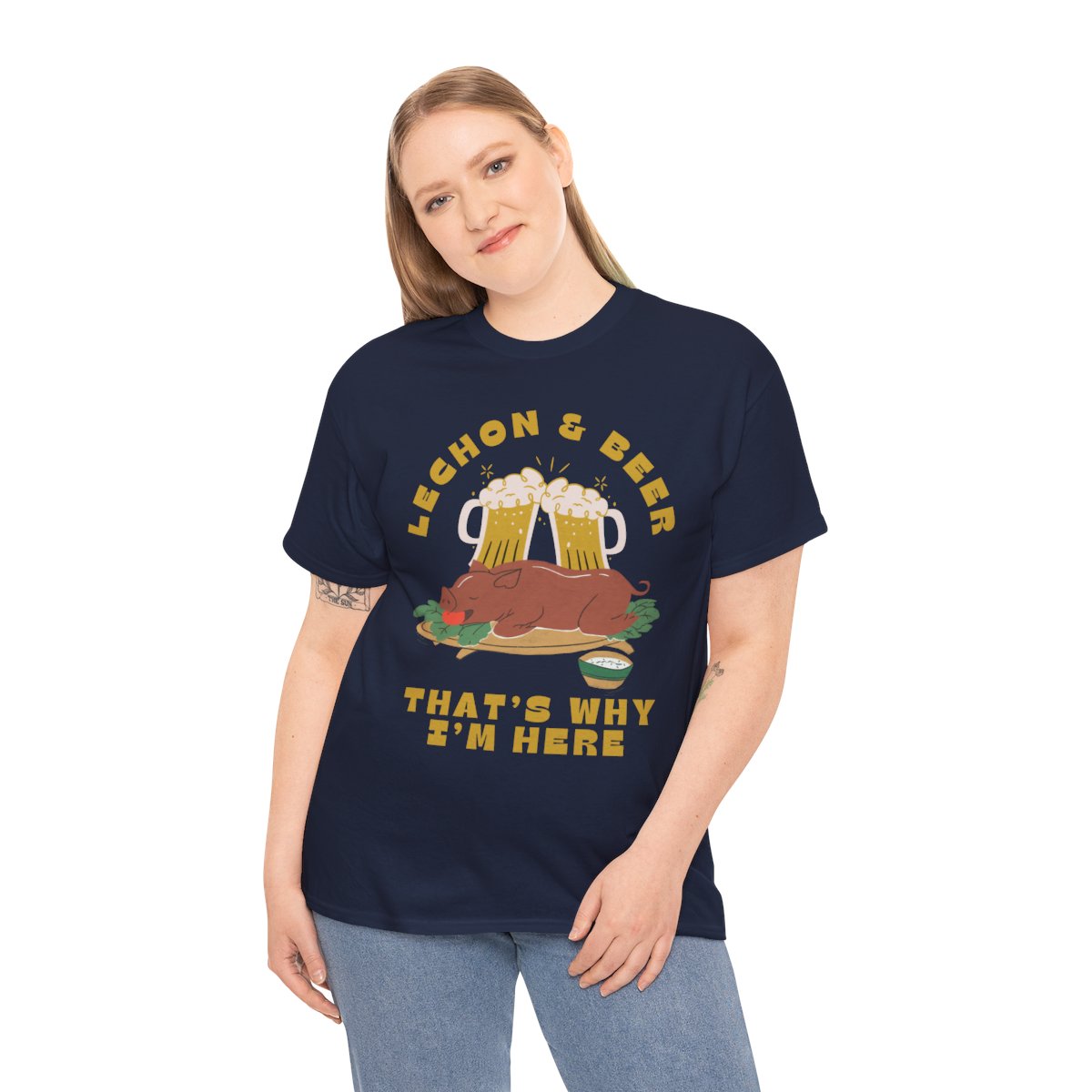 LECHON & BEER - Filipino Food (Basic Tee)