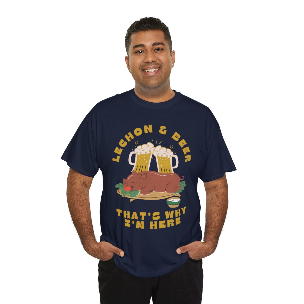 LECHON & BEER - Filipino Food (Basic Tee)