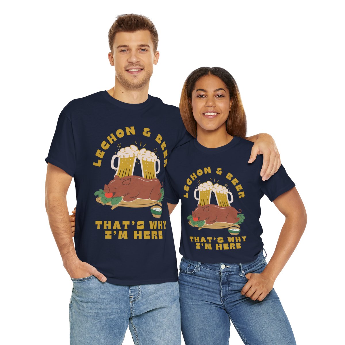 LECHON & BEER - Filipino Food (Basic Tee)