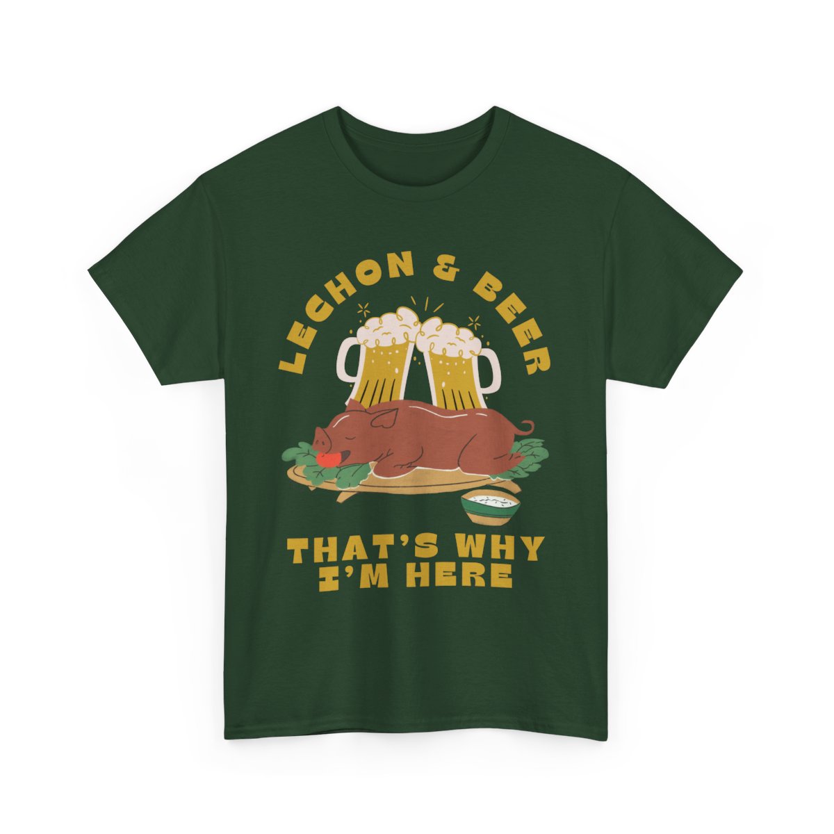 LECHON & BEER - Filipino Food (Basic Tee)