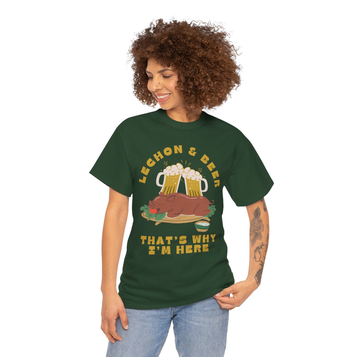 LECHON & BEER - Filipino Food (Basic Tee)