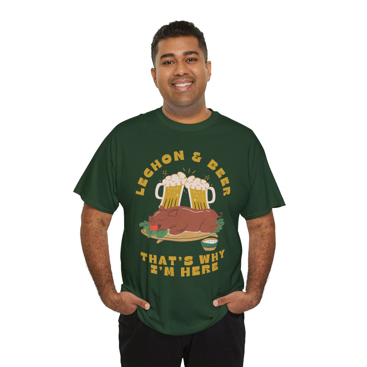 LECHON & BEER - Filipino Food (Basic Tee)