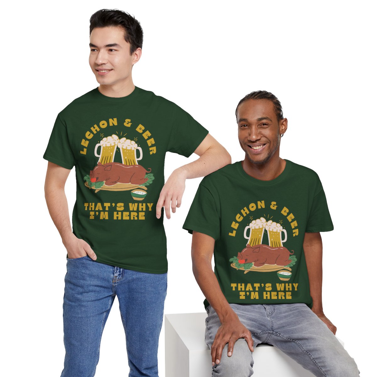 LECHON & BEER - Filipino Food (Basic Tee)