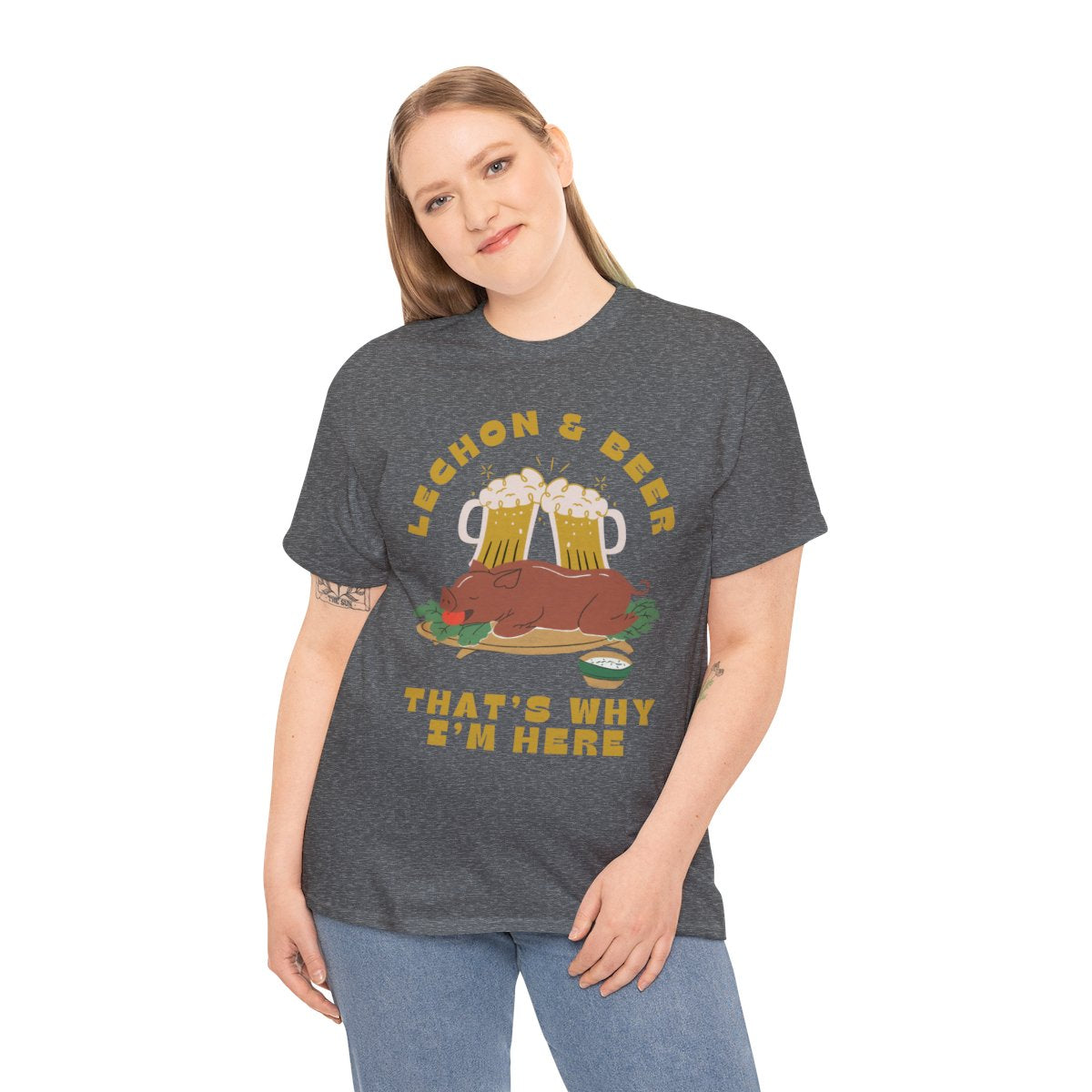 LECHON & BEER - Filipino Food (Basic Tee)