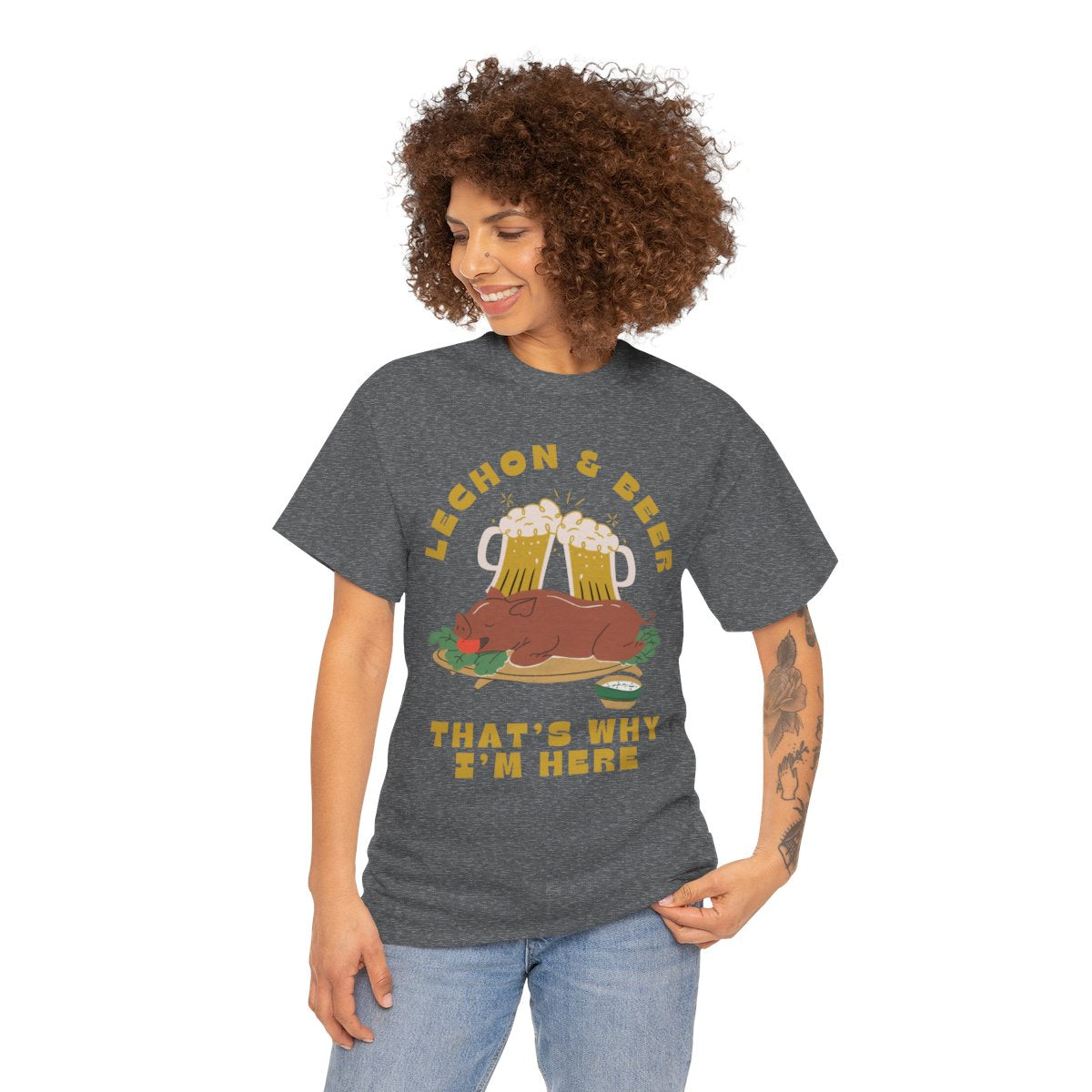 LECHON & BEER - Filipino Food (Basic Tee)