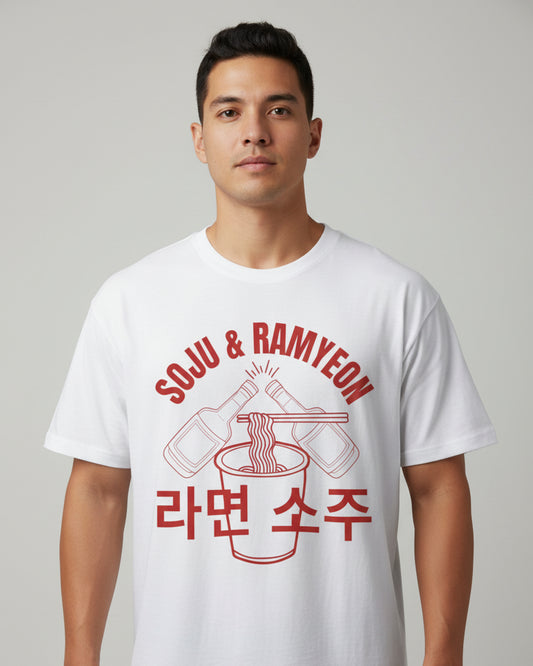 SOJU & RAMYEON - Korean Food (Basic Tee)