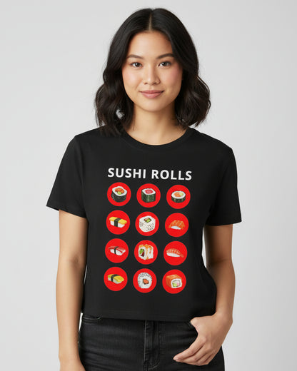 SUSHI ROLLS - Japanese Food (Crop Top)