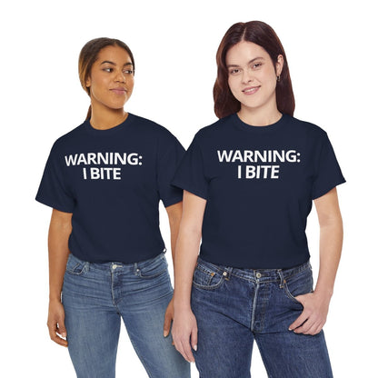 WARNING: I BITE - Foodie (Basic Tee)