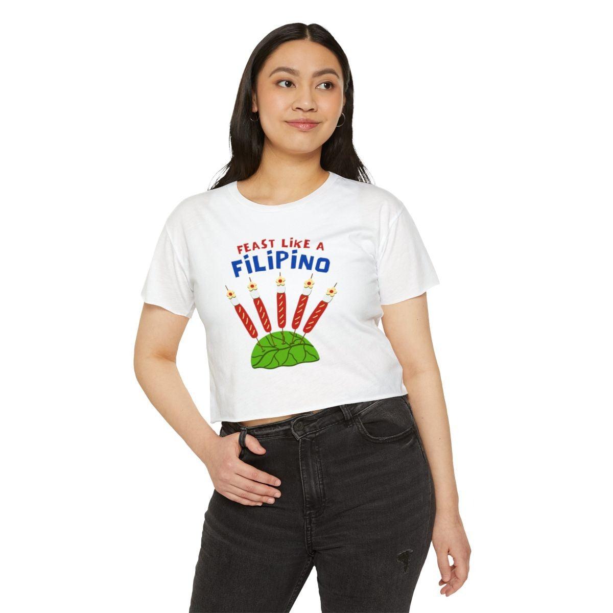 HOTDOG & MARSHMALLOW STICK - Filipino Food (Crop Top)