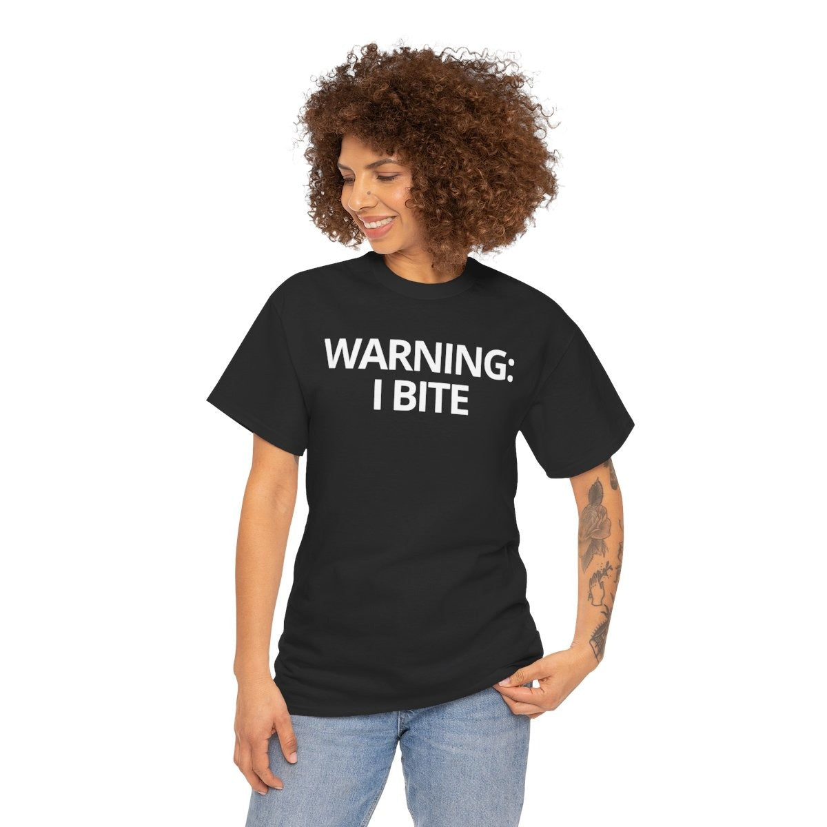 WARNING: I BITE - Foodie (Basic Tee)