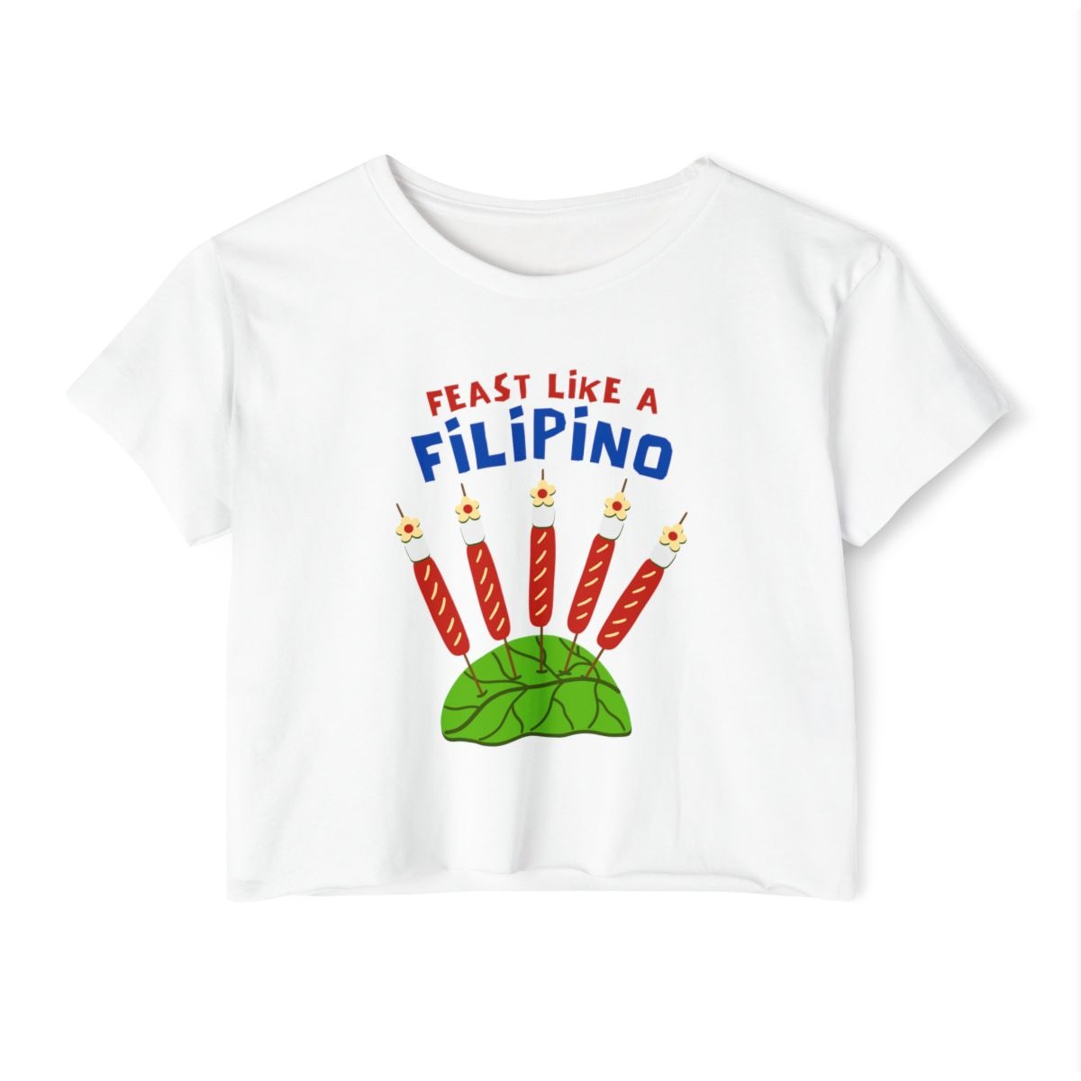HOTDOG & MARSHMALLOW STICK - Filipino Food (Crop Top)