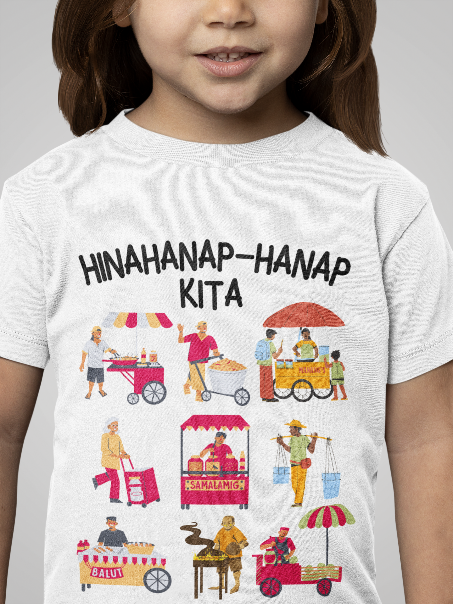 PINOY STREET FOODS 1 - Filipino Food (Kids Tee)